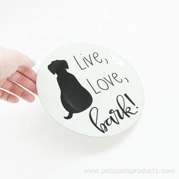 Wholesale Dog Ceramic Plate Pet Ceramic Decor Plate